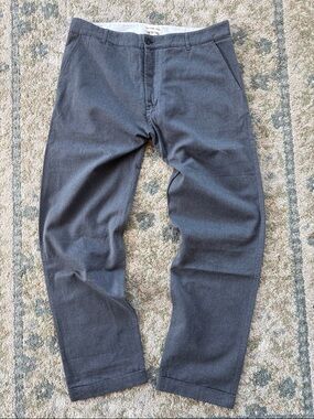 Universal Works Gray Flat Front Chinos - Straight Fit - 36